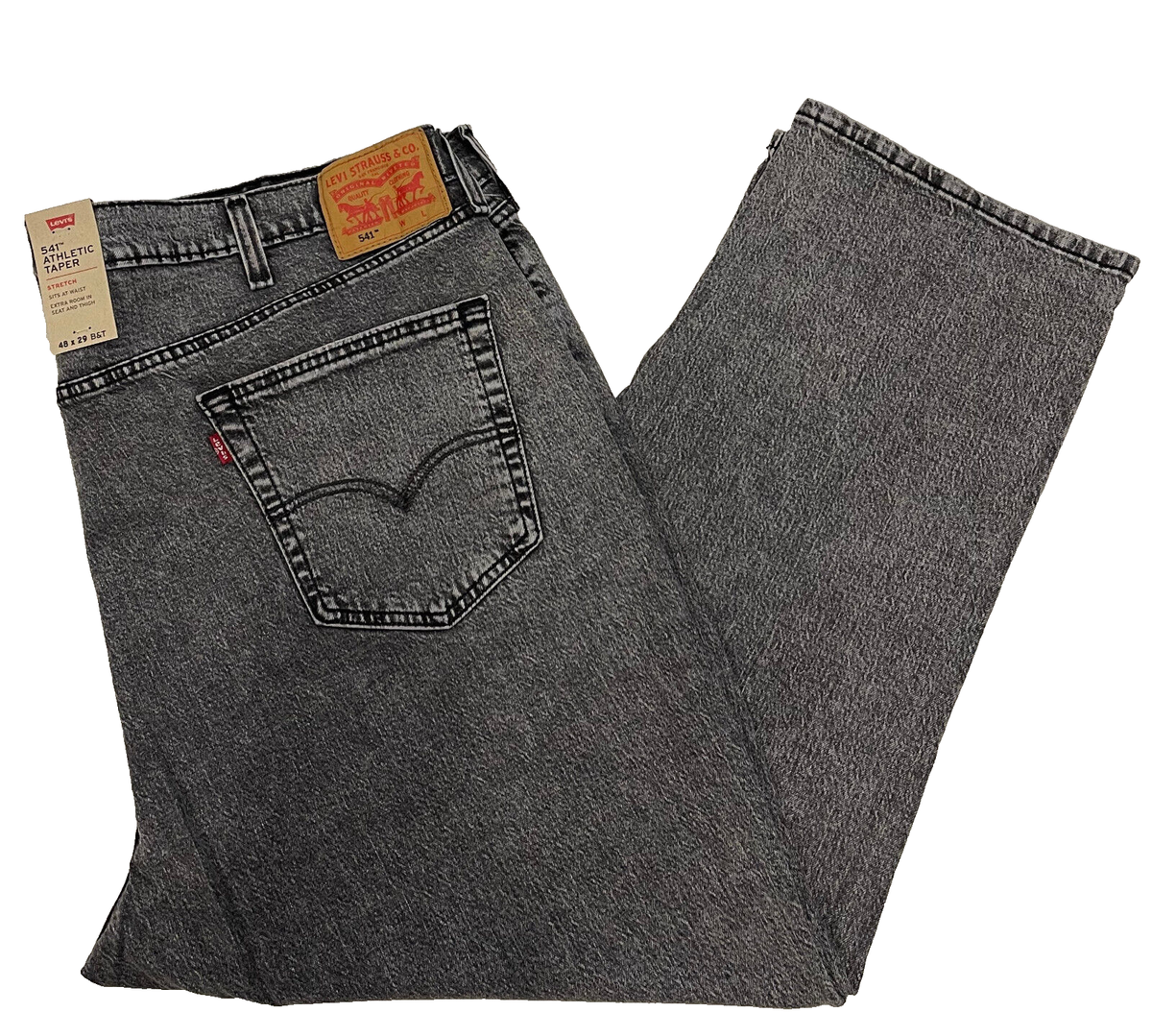 Levis 541 Athletic Tapered Stretch Mens Jeans 48X29 Big &Tall W48L29 Grey