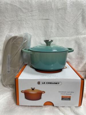 LE CREUSET Signature Cocotte Ronde 18cm Round Pot Cool Mint