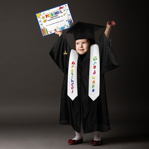 4 Pcs Kindergarten Preschool Graduation Cap and Gown with 2024 Tassel Graduat... - Picture 5 of 7