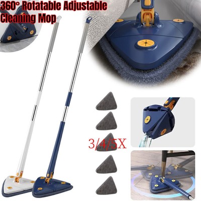 360° RotAtAble AdjustAble CleAning Mop TriAngle LAzy Mop Multipurpose Wet & Dry
