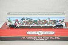 HO scale Atlas DOW Chemical Plastics ACF covered hopper train CHRISTMAS GRAFFITI