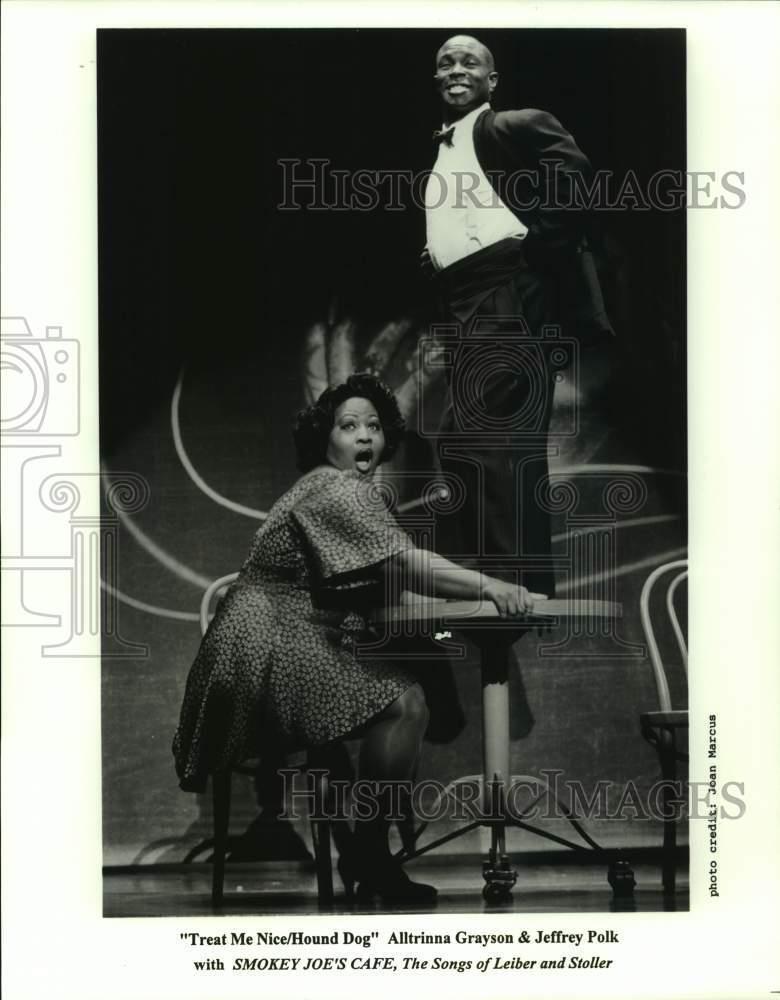 1998 Press Photo Alltrinna Grayson and Jeffrey Polk in Smokey Joe's Cafe
