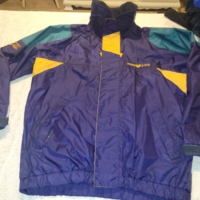 Henri Lloyd Newport Sailing Jacket Vintage Mens Large L Waterproof Blue  Yellow