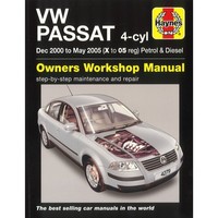 Vw Passat 12.2000-05.2005 4-Zylinder Diesel Benzin Workshop Manual Haynes