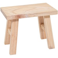 Holz Hocker Natur Rechteckig 31 X 25 Cm Pflanzen StäNder Deko Bank Blumenhocker