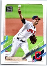 #189 Adam Plutko, Cleveland Indians 2021 Topps Baseball Series 1 Base