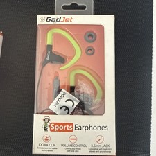 Gadjet Sports Wired Head Phones Headphones Brand New