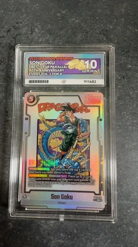Dragon Ball-Son Goku FB07-104 SR Top 8 40th Anniversary ACE 10 PERFECT SUB GRADE