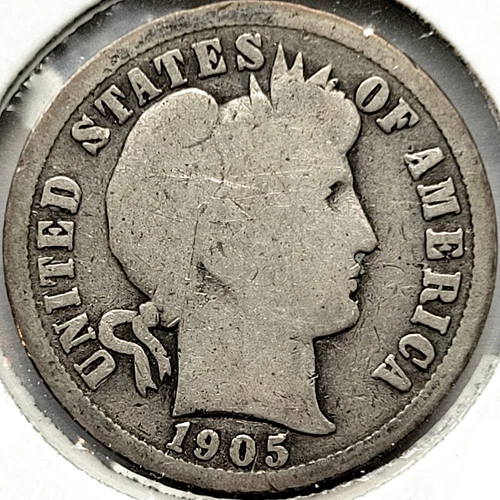 1905-P Barber Dime 10c Good G+ * Original Surfaces * 1905P #2
