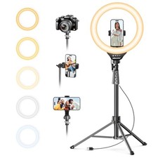 12'' Selfie Ring Light with 62    Tripod Stand for Video Black 12in-standard