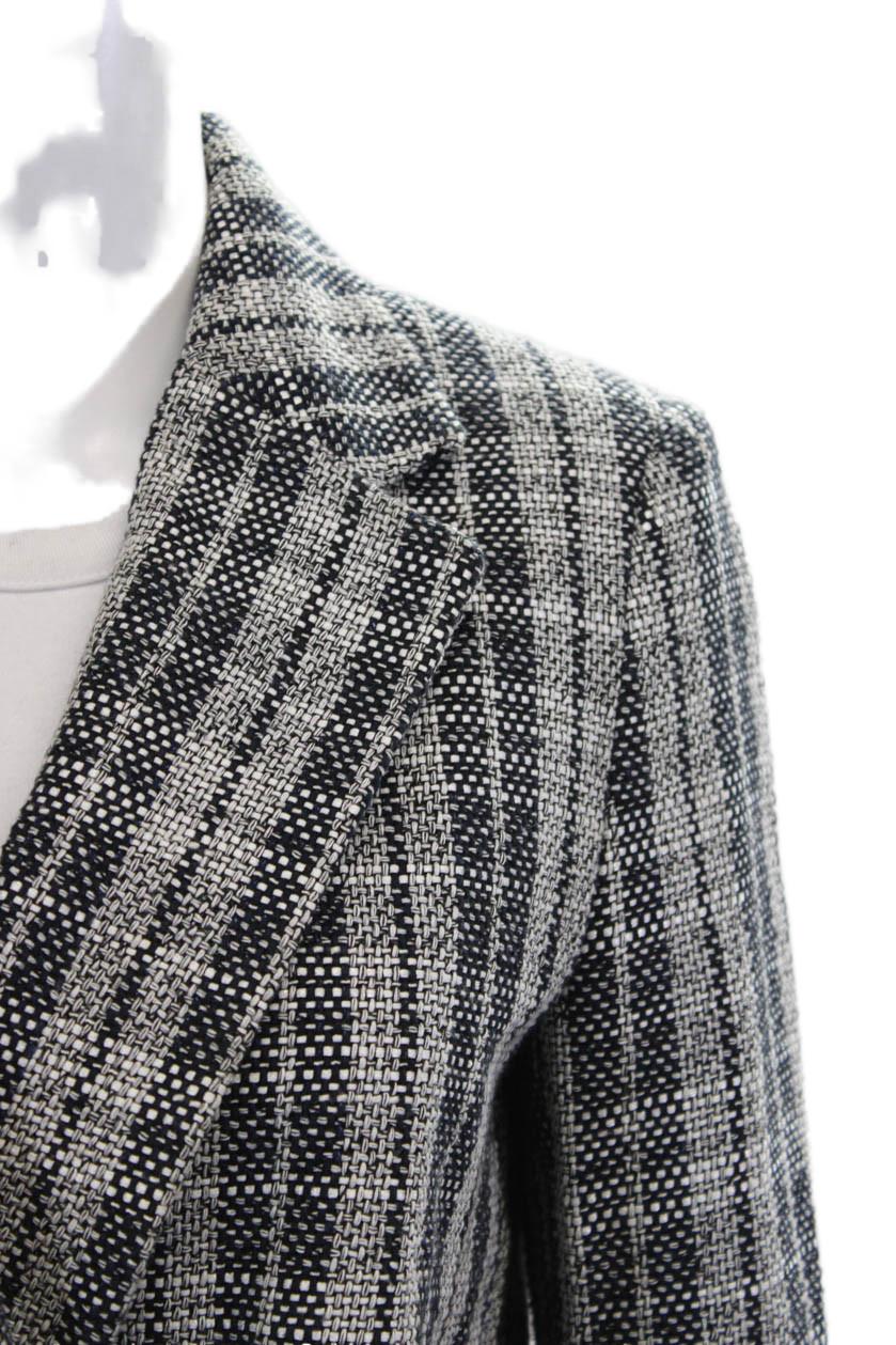 Zara Basic Womens Black Checked Collared Button B… - image 2