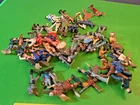 LARGE LOT OF VINTAGE MARX WOW 60MM HP FIGURES WITH DAMAGE.........