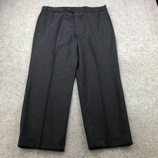 Brooks Brothers Dress Pants Mens 36x28 Gray 346 Wool Flat Front Cuffed Business