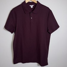 Calvin Klein Mens Winetasting Burgundy Short Sleeve Polo Shirt M 40QC238 NEW