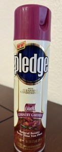 PLEDGE GLADE COUNTRY GARDEN Furniture Polish Spray w/Conditioner 12.5oz read