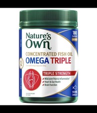 Nature's Own Concentrated Fish Oil Omega Triple 180 Capsules