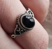 Sterling Silver 925 Black Onyx Ring Size 6