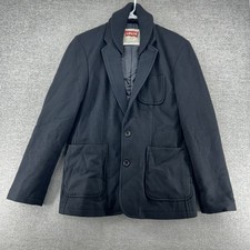 Levis Jacket Women Size Large Black Wool Blen...