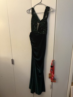 SheIn Dark Green Velvet Sequin Maxi Dress Sleeveless V Neck Size 10 Formal | eBay SheIn Dark Green Velvet Sequin Maxi Dress Sleeveless V Neck Size 10 Formal | eBay