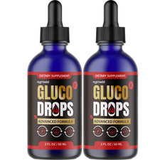 Gluco Drops - Advanced Formula For Blood  Heart Health Liquid - 2 Bottles