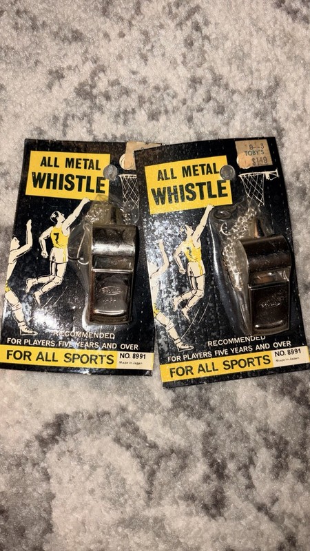 Vintage All Metal Whistles- Lot of 2