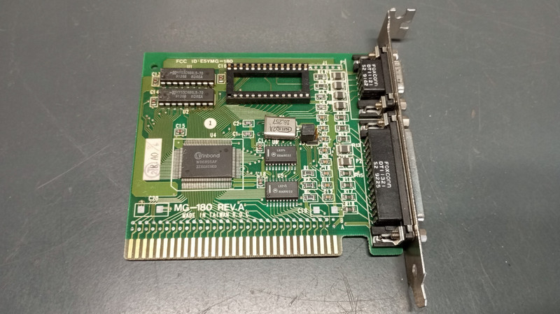 DFI MG-180 Rev.A 8-Bit ISA Monochrome Graphics Card w/ Parallel Port - Untested