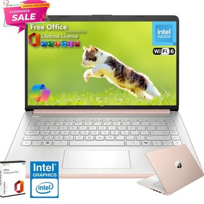 HP 14'' Student Laptop Intel Processor N150, 4GB RAM 128eMMC Win 11 Pro NEW