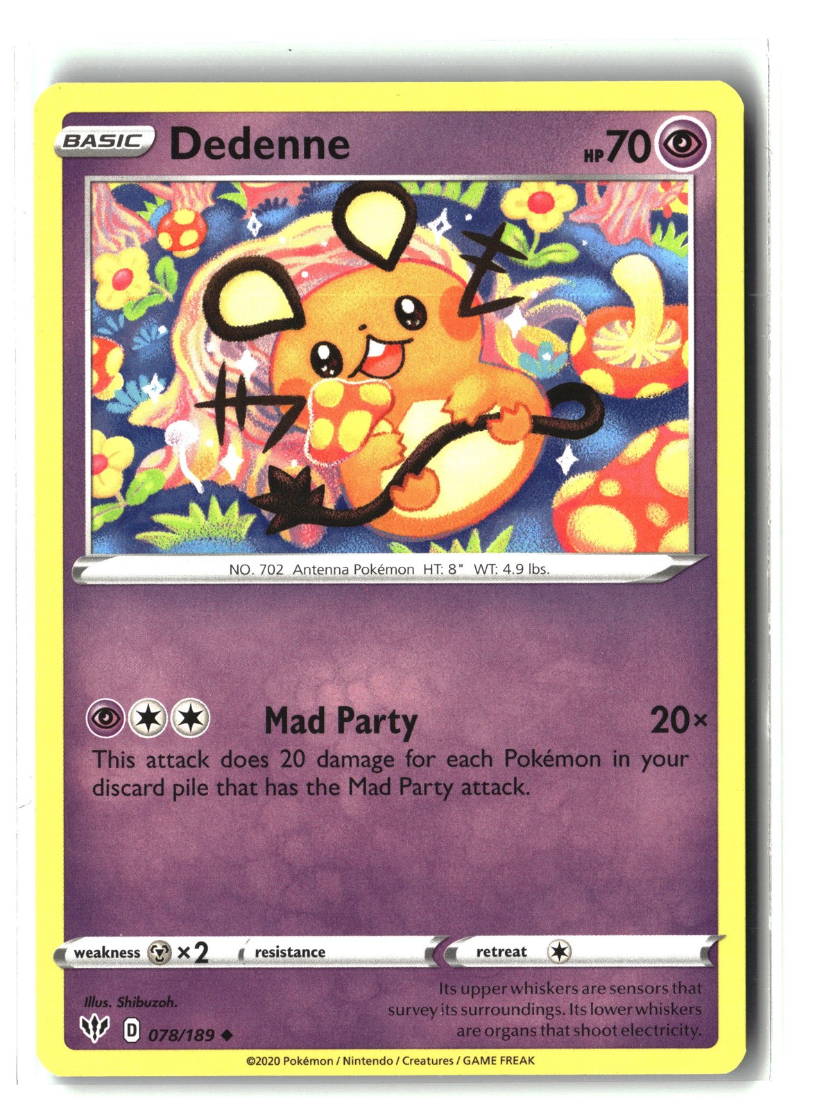 SWSH03: Darkness Ablaze #078/189 Dedenne