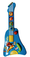 Vtg Sesame Street Elmo's Rock n Roll Guitar Blue Musical Light Up Toy 1998 Works