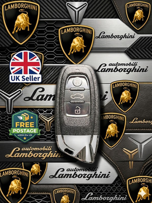 Brandneu Lamborghini Fernbedienung Schlüssel Gehäuse 3 Tasten ungeschnittene Notfallklinge