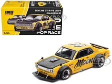 SKYLINE GT-R V8 DRIFT "HAKOSUKA" RHD "MOONEYES" 1/64 BY POP RACE PR640296-0297