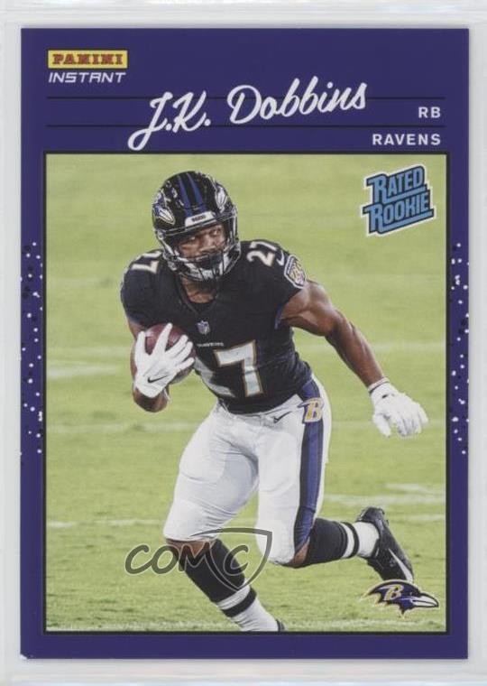 2020 Panini Instant NFL 1990 Rated Rookie /2044 JK Dobbins #RR23 RC 03rk