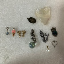 Vintage Modern Pendant Lot Owl Mermaid Angel Heart Shell Dog Charm Jewelry