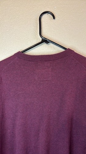 St. John's Bay Sweater Men’s Burgundy V-Neck Classic Knit Super Soft Sz Medium - Picture 8 of 13