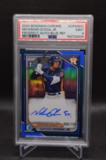 Nehomar Ochoa Jr. Auto /150 2024 Bowman Chrome Blue Refractor PSA 9 Astros