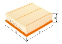 Luftfilter Bosch 1 457 433 772 FüR OE 059 133 843 A - 059133843 - FA3 107