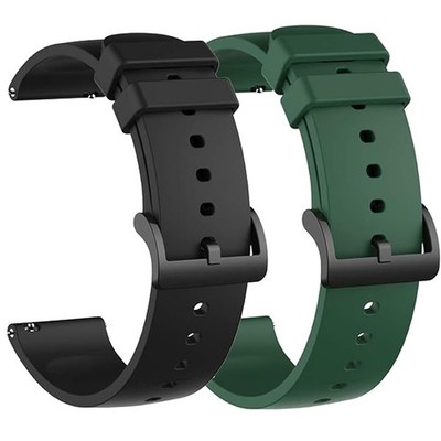 2 Pack Waterproof Bands Compatible with Amazfit Bip 3 Pro Watch Band, Soft