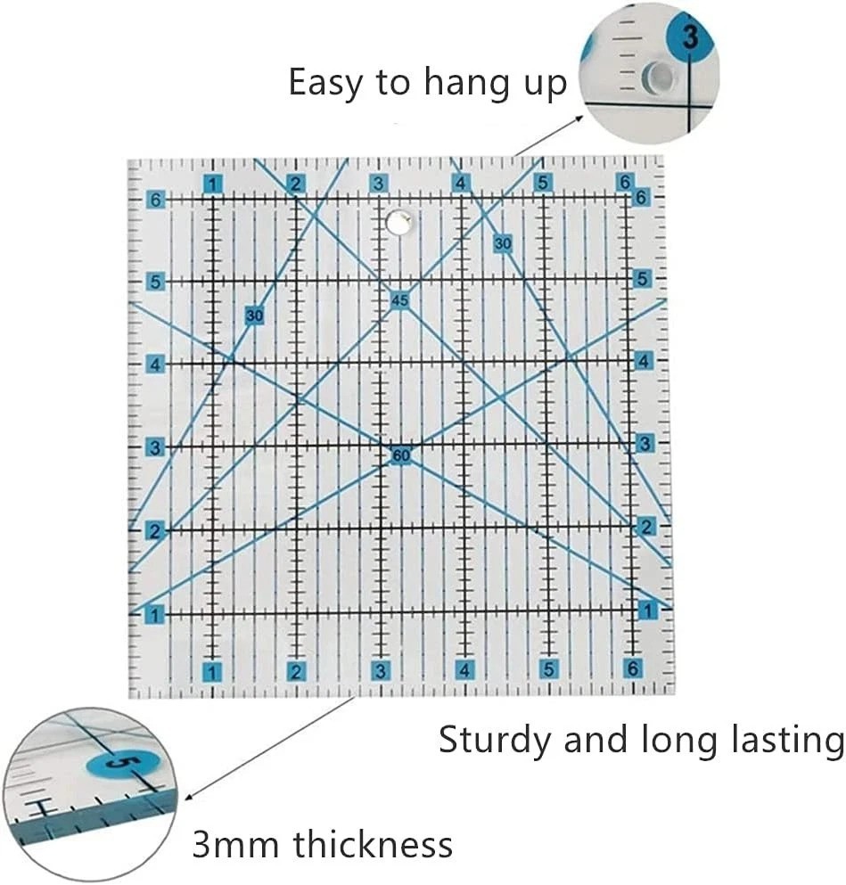 39-Piece Blue Rotary Cutter Set: Complete Quilting Kit with Safety Features