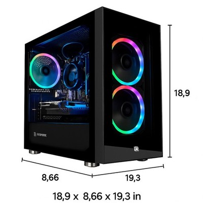 Gaming Computer PC AMD Ryzen 5 2400GE 16GB 512GB SSD Radeon WIN11