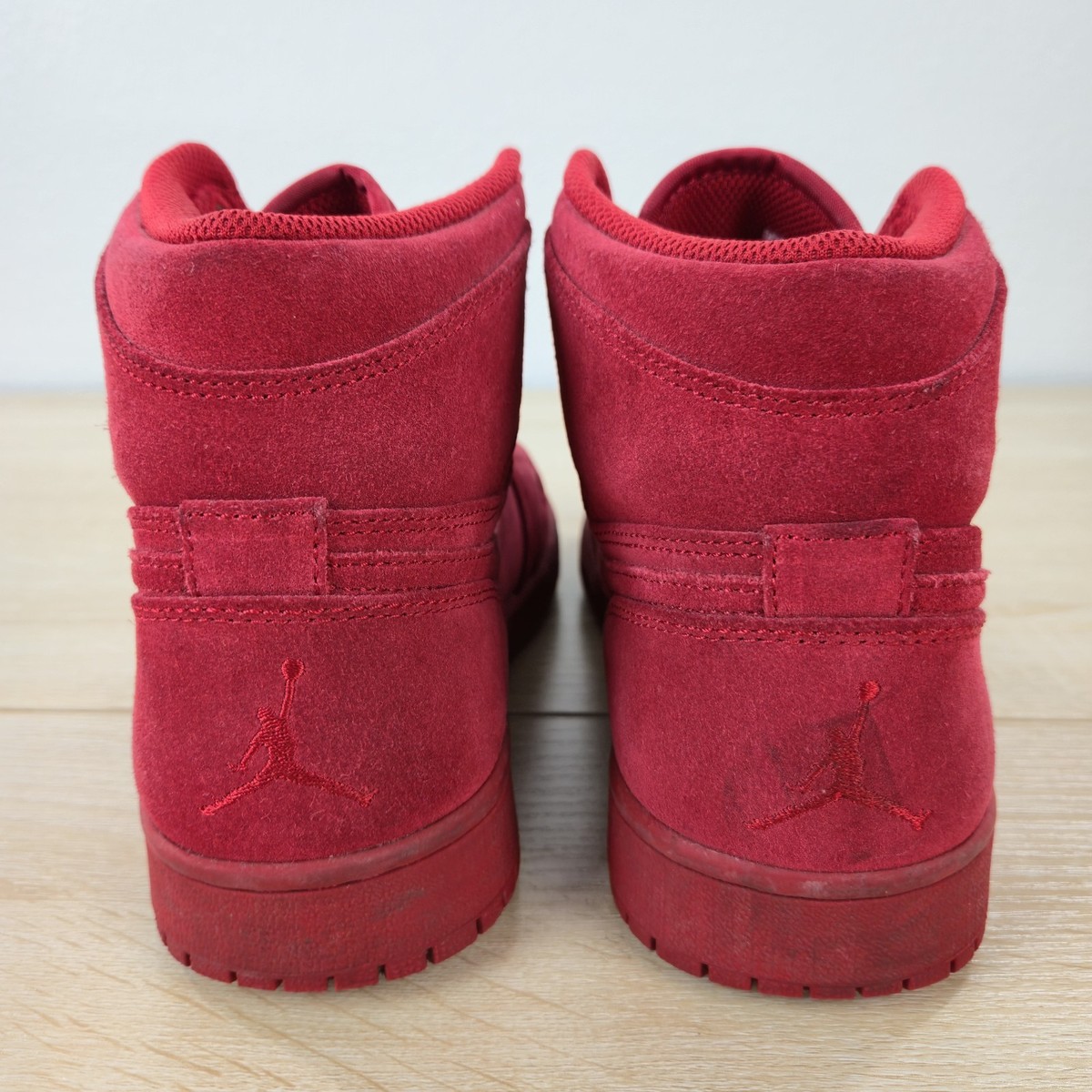 Size 9.5 - Air Jordan 1 Retro High Red Suede for sale online