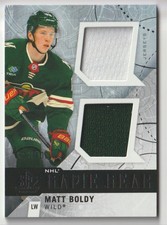 2025-26 SP GAME USED GEAR PATCH FIRST PRINT MATT BOLDY 001/100 MINNESOTA WILD