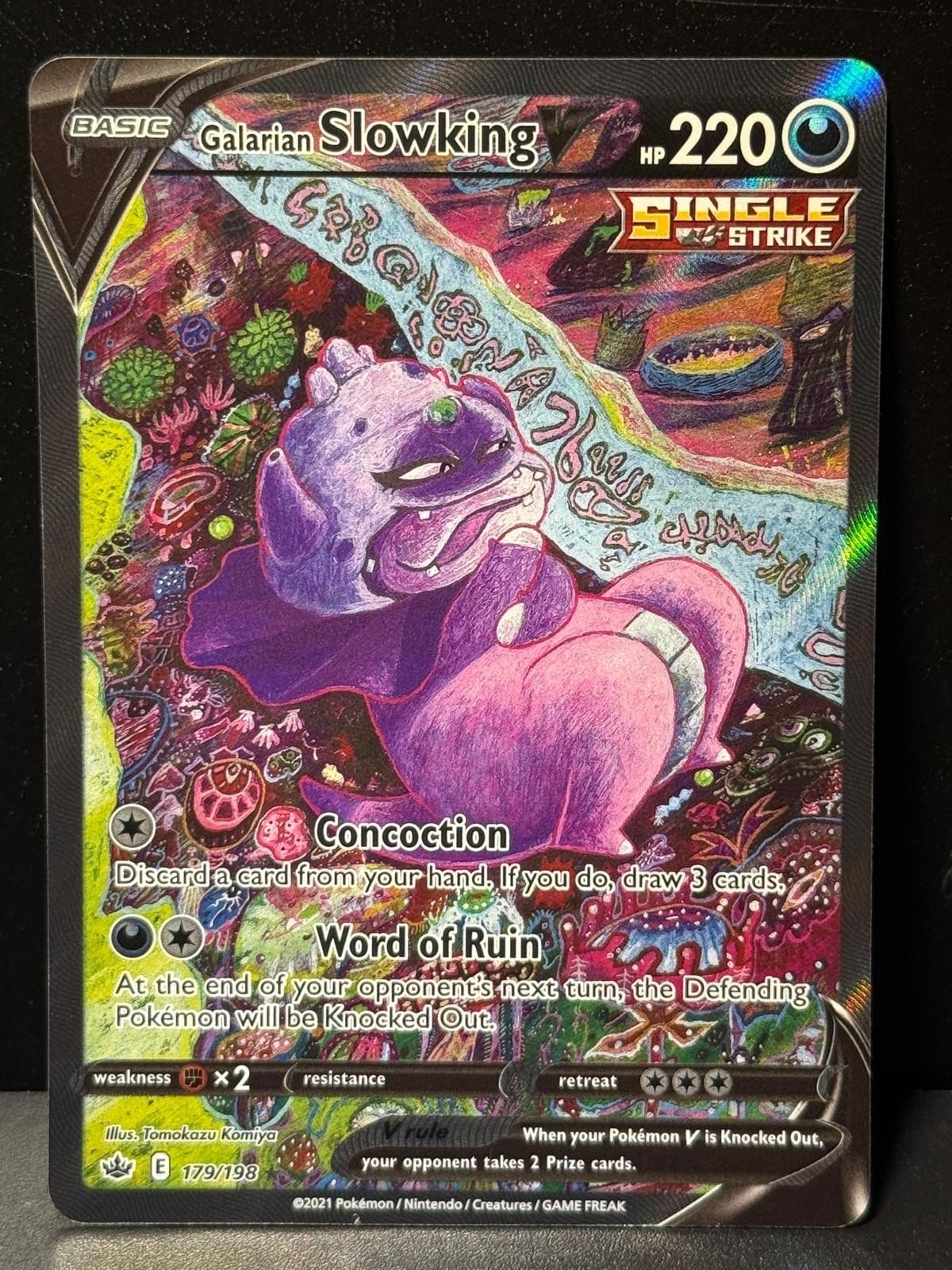 Galarian Slowking V 179/198 SWSH Chilling Reign Alternate A Pokemon Card LP