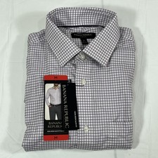 Banana Republic Dress Shirt, Slim Fit, Non Iron, Men's Medium 16.5 x 35.5, NEW