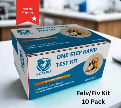 Feline 10 x Double Snap Test FELV/FIV (Leukemia and Immunodeficiency Virus Kit)