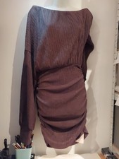 *NEW* Shein. Brown Slant Neck Dress. Size Small (8)