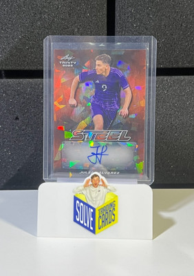 Julian Álvarez Steel Autogramm 2/2 Leaf Trinity Soccer 2022