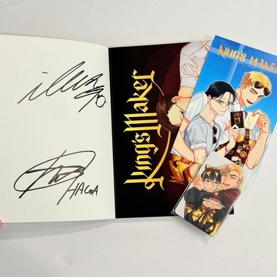 King's Maker signed webtoon comic manga - Haga and Kang autograph Anime NYC set!