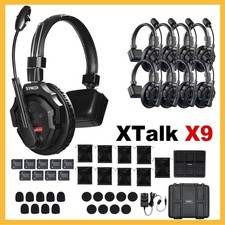 SYNCO Xtalk X9 2.4GHz Full Duplex 350m Wireless Intercom Headset System 9-Person