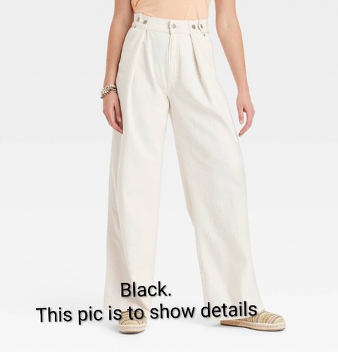 Universal Thread 2 Way Adjustable Trouser Jeans, Sz 14 Black NWT - Picture 3 of 9