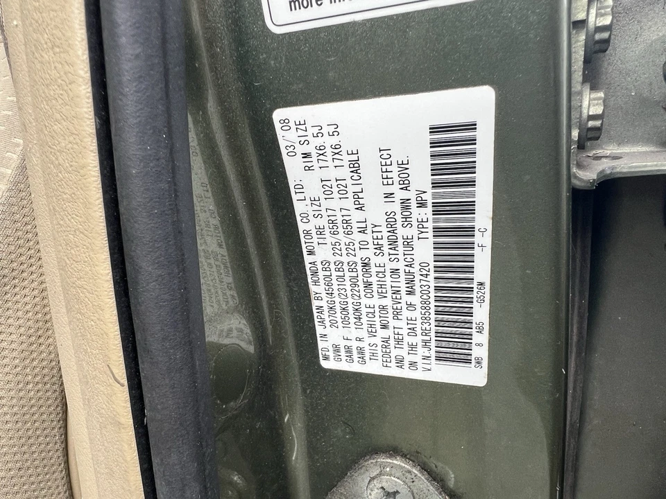 Honda CRV CR-V 2007-2011 techo corredizo techo corredizo techo corredizo panel de vidrio - solo vidrio Foto 4 de 4
